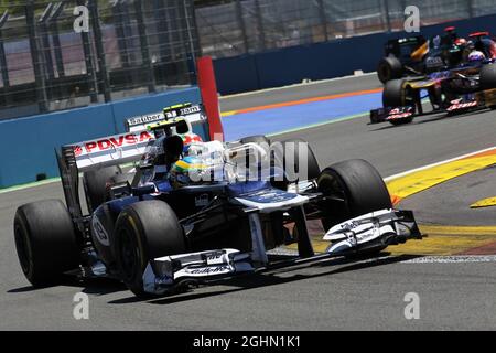 Bruno Senna (BH) Williams FW34. 24.06.2012. Formel 1 Weltmeisterschaft, Rd 8, Großer Preis Von Europa, Valencia, Spanien, Wettkampftag Stockfoto