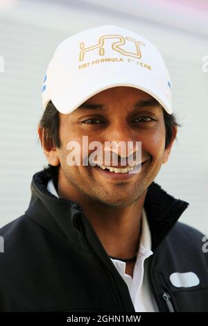 Narain Karthikeyan (IND) Hispania Racing F1 Team (HRT). 05.07.2012. Formel-1-Weltmeisterschaft, Rd 9, Großer Preis Von Großbritannien, Silverstone, England, Tag Der Vorbereitung Stockfoto