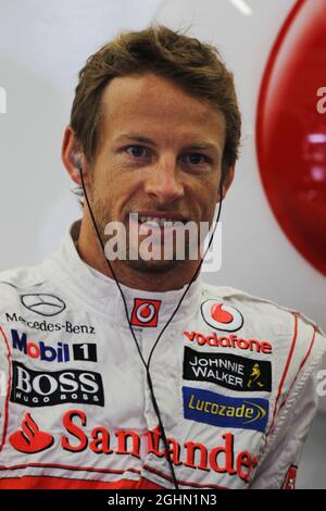 Jenson Button (GBR) McLaren. 06.07.2012. Formel-1-Weltmeisterschaft, Rd 9, Großer Preis Von Großbritannien, Silverstone, England, Übungstag Stockfoto