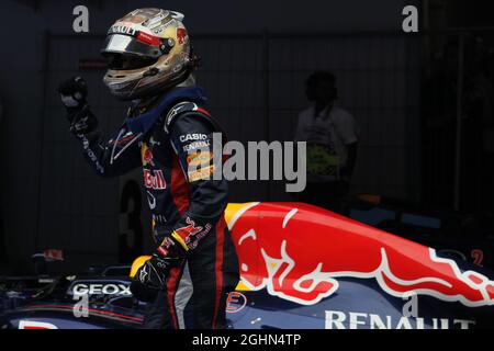 1. Platz Sebastian Vettel (GER), Red Bull Racing 28.10.2012. Formel-1-Weltmeisterschaft, Rd 17, Großer Preis Von Indien, Neu-Delhi, Indien, Wettkampftag Stockfoto