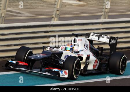 Esteban Gutierrez (MEX) sauber C31 Dritter Fahrer. 07.11.2012. Formel-1-Test für junge Fahrer, Tag 2, Yas Marina Circuit, Abu Dhabi, VAE. Stockfoto