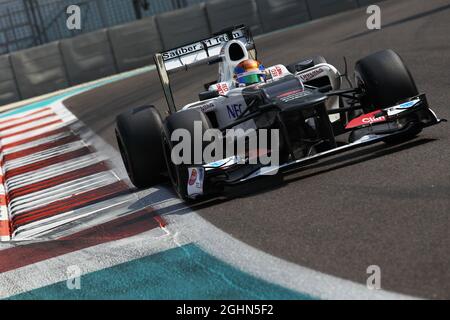 Esteban Gutierrez (MEX) sauber C31 Dritter Fahrer. 08.11.2012. Formel-1-Test für junge Fahrer, Tag 3, Yas Marina Circuit, Abu Dhabi, VAE. Stockfoto