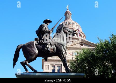 Eine Statue in der Nähe des Texas Capitol in Austin. 14.11.2012. Formel-1-Weltmeisterschaft, Rd 19, großer Preis der Vereinigten Staaten, Austin, Texas, USA, Vorbereitungstag. Stockfoto