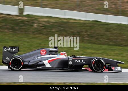 Nico Hulkenberg (GER) sauber C32. 21.02.2013. Formel-1-Test, Tag Drei, Barcelona, Spanien. Stockfoto