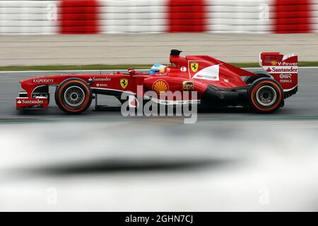 Fernando Alonso (ESP) Ferrari F138. 01.03.2013. Formel-1-Test, Tag Zwei, Barcelona, Spanien. Stockfoto