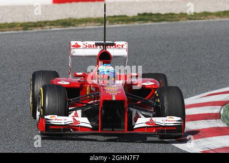 Fernando Alonso (ESP) Ferrari F138. 03.03.2013. Formel-1-Test, Tag Vier, Barcelona, Spanien. Stockfoto