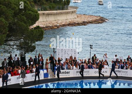 Fahrer bei der Amber Lounge Fashion Show. 27.05.2016. Formel-1-Weltmeisterschaft, Rd 6, Großer Preis Von Monaco, Monte Carlo, Monaco, Freitag. Bildnachweis sollte lauten: XPB/Press Association Images. Stockfoto