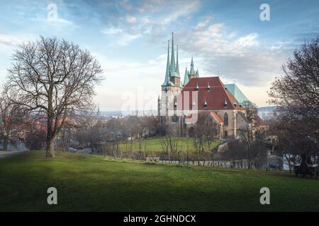 Kirche Des Heiligen Severus (Severikirche) - Erfurt, Thüringen, Deutschland Stockfoto