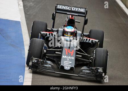 Fernando Alonso (ESP) McLaren MP4-31. 12.07.2016. Formel 1-Saisonprüfung, Tag 1, Silverstone, England. Dienstag. Bildnachweis sollte lauten: XPB/Press Association Images. Stockfoto