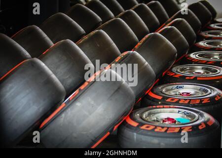 Pirelli-Reifen. 28.07.2016. Formel 1 Weltmeisterschaft, Rd 12, Großer Preis Von Deutschland, Hockenheim, Deutschland, Tag Der Vorbereitung. Bildnachweis sollte lauten: XPB/Press Association Images. Stockfoto