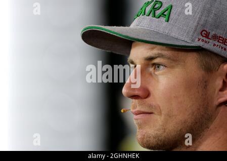 Nico Hulkenberg (GER) Sahara Force India F1 bei der FIA-Pressekonferenz. 28.07.2016. Formel 1 Weltmeisterschaft, Rd 12, Großer Preis Von Deutschland, Hockenheim, Deutschland, Tag Der Vorbereitung. Bildnachweis sollte lauten: XPB/Press Association Images. Stockfoto
