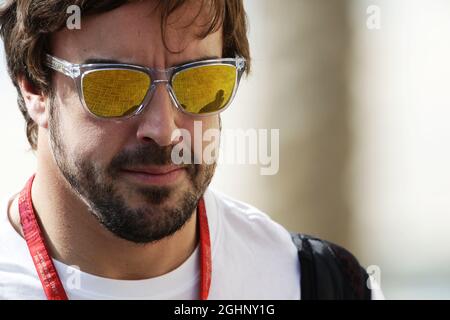 Fernando Alonso (ESP) McLaren. Abu Dhabi Grand Prix, Donnerstag, 24. November 2016. Yas Marina Circuit, Abu Dhabi, VAE. 24.11.2016. Formel-1-Weltmeisterschaft, Rd 21, Großer Preis Von Abu Dhabi, Yas Marina Circuit, Abu Dhabi, Vorbereitungstag. Bildnachweis sollte lauten: XPB/Press Association Images. Stockfoto