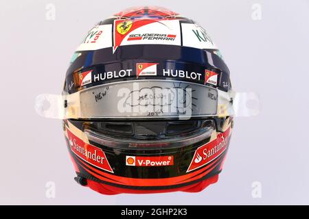 Der Helm von Kimi Räikkönen (FIN) Ferrari. 23.03.2017. Formel-1-Weltmeisterschaft, Rd 1, Großer Preis Von Australien, Albert Park, Melbourne, Australien, Vorbereitungstag. Bildnachweis sollte lauten: XPB/Press Association Images. Stockfoto