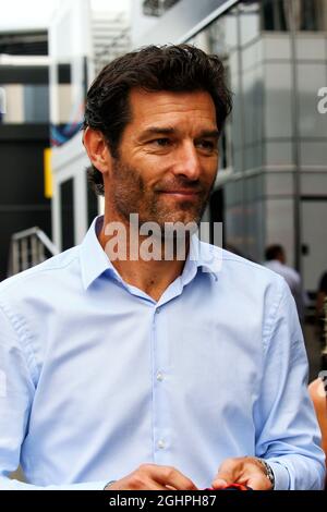 Mark Webber (AUS) Channel 4 Presenter. 27.08.2017. Formel-1-Weltmeisterschaft, Rd 12, Großer Preis Von Belgien, Spa Francorchamps, Belgien, Wettkampftag. Bildnachweis sollte lauten: XPB/Press Association Images. Stockfoto