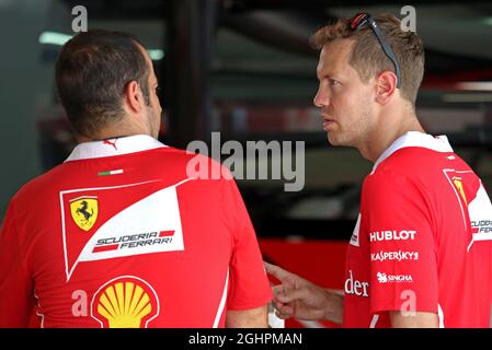 Sebastian Vettel (GER) Ferrari. 28.09.2017. Formel-1-Weltmeisterschaft, Rd 15, Großer Preis Von Malaysia, Sepang, Malaysia, Donnerstag. Bildnachweis sollte lauten: XPB/Press Association Images. Stockfoto