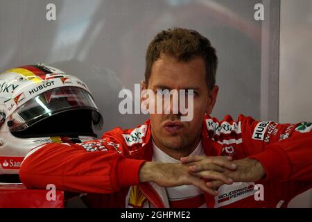 Sebastian Vettel (GER) Ferrari. 29.09.2017. Formel-1-Weltmeisterschaft, Rd 15, Großer Preis Von Malaysia, Sepang, Malaysia, Freitag. Bildnachweis sollte lauten: XPB/Press Association Images. Stockfoto