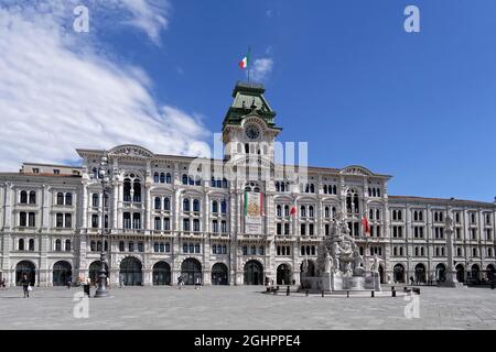 Piazza Unita d'Italia, Rathaus, Altstadt, Triest, Friaul Julisch Venetien, Italien Stockfoto