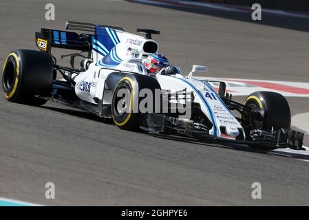 Sergey Sirotkin (RUS) Williams FW40. 29.11.2017. Formel-1-Tests, Yas Marina Circuit, Abu Dhabi, Mittwoch. Bildnachweis sollte lauten: XPB/Press Association Images. Stockfoto