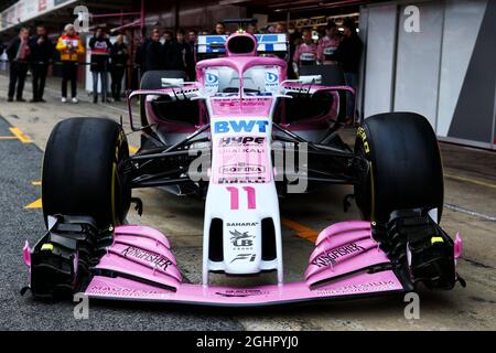 Die Sahara Force India F1 VJM11. Formel-1-Tests, Tag 1, Montag, 26. Februar 2018. Barcelona, Spanien. 26.02.2018. Formel-1-Test, Erster Tag, Barcelona, Spanien. Montag. Bildnachweis sollte lauten: XPB/Press Association Images. Stockfoto