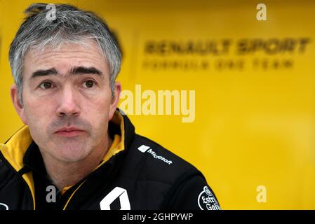 Nick Chester (GBR) Renault Sport F1 Team Chassis Technical Director. 27.02.2018. Formel-1-Test, Tag Zwei, Barcelona, Spanien. Dienstag. Bildnachweis sollte lauten: XPB/Press Association Images. Stockfoto