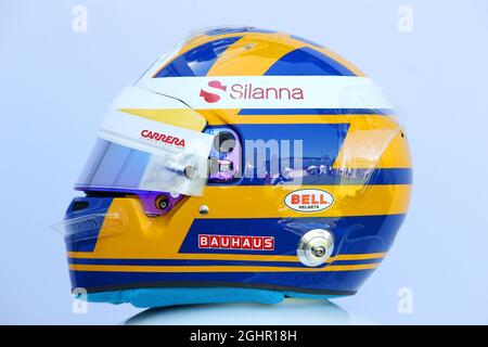 Der Helm des Marcus Ericsson (SWE) sauber F1 Teams. 23.03.2018. Formel-1-Weltmeisterschaft, Rd 1, Großer Preis Von Australien, Albert Park, Melbourne, Australien, Übungstag. Bildnachweis sollte lauten: XPB/Press Association Images. Stockfoto