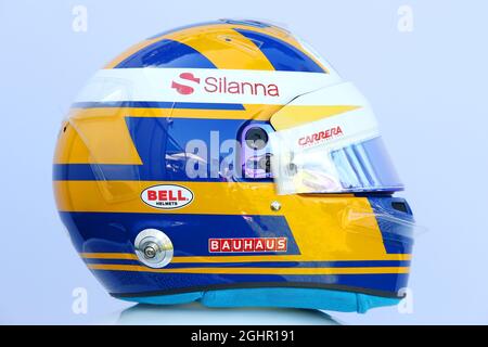 Der Helm des Marcus Ericsson (SWE) sauber F1 Teams. 23.03.2018. Formel-1-Weltmeisterschaft, Rd 1, Großer Preis Von Australien, Albert Park, Melbourne, Australien, Übungstag. Bildnachweis sollte lauten: XPB/Press Association Images. Stockfoto
