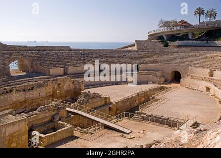 Tarragona in Katalonien: Das römische Amphitheater Stockfoto