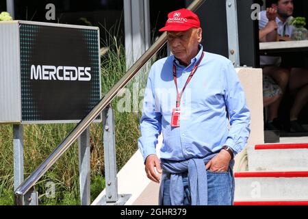 Niki Lauda (AUT) Mercedes Non-Executive Chairman. 07.04.2018. Formel-1-Weltmeisterschaft, Rd 2, Großer Preis Von Bahrain, Sakhir, Bahrain, Qualifizierender Tag. Bildnachweis sollte lauten: XPB/Press Association Images. Stockfoto