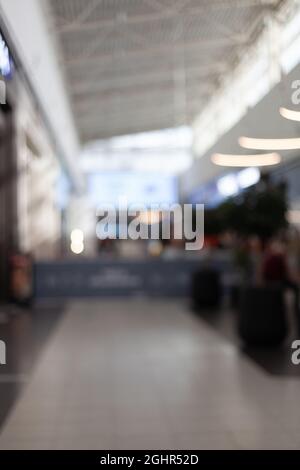 Verschwommener Ladenhintergrund, in einem großen Einkaufszentrum mit Bokeh Stockfoto