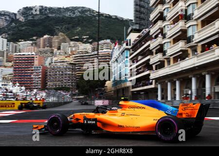 Stoffel Vandoorne (Bel) McLaren MCL33. 27.05.2018. Formel-1-Weltmeisterschaft, Rd 6, Großer Preis Von Monaco, Monte Carlo, Monaco, Wettkampftag. Bildnachweis sollte lauten: XPB/Press Association Images. Stockfoto
