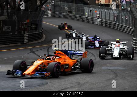 Stoffel Vandoorne (Bel) McLaren MCL33. 27.05.2018. Formel-1-Weltmeisterschaft, Rd 6, Großer Preis Von Monaco, Monte Carlo, Monaco, Wettkampftag. Bildnachweis sollte lauten: XPB/Press Association Images. Stockfoto