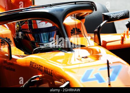 Lando Norris (GBR) McLaren MCL33 Testfahrer. 24.08.2018. Formel-1-Weltmeisterschaft, Rd 13, Großer Preis Von Belgien, Spa Francorchamps, Belgien, Übungstag. Bildnachweis sollte lauten: XPB/Press Association Images. Stockfoto