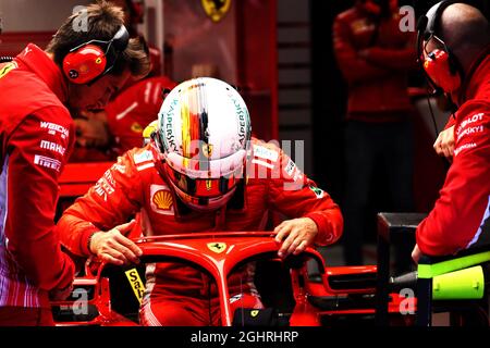 Sebastian Vettel (GER) Ferrari SF71H. 25.08.2018. Formel-1-Weltmeisterschaft, Rd 13, Großer Preis Von Belgien, Spa Francorchamps, Belgien, Qualifizierender Tag. Bildnachweis sollte lauten: XPB/Press Association Images. Stockfoto