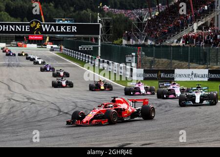 Sebastian Vettel (GER) Ferrari SF71H. 26.08.2018. Formel-1-Weltmeisterschaft, Rd 13, Großer Preis Von Belgien, Spa Francorchamps, Belgien, Wettkampftag. Bildnachweis sollte lauten: XPB/Press Association Images. Stockfoto