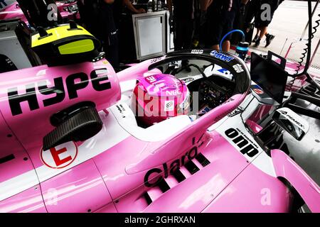 Esteban Ocon (FRA) Racing Point Force India F1 VJM11. Großer Preis von Brasilien, Freitag, 9. November 2018. Sao Paulo, Brasilien. 09.11.2018. Formel-1-Weltmeisterschaft, Rd 20, Großer Preis Von Brasilien, Sao Paulo, Brasilien, Übungstag. Bildnachweis sollte lauten: XPB/Press Association Images. Stockfoto