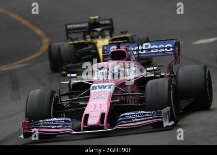 Sergio Perez (MEX) Racing Point F1 Team RP19. 26.05.2019. Formel-1-Weltmeisterschaft, Rd 6, Großer Preis Von Monaco, Monte Carlo, Monaco, Wettkampftag. Bildnachweis sollte lauten: XPB/Press Association Images. Stockfoto