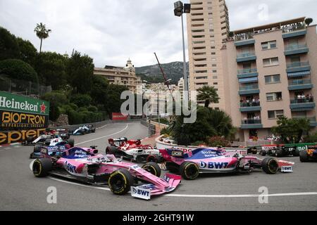 Sergio Perez (MEX) Racing Point F1 Team RP19. 26.05.2019. Formel-1-Weltmeisterschaft, Rd 6, Großer Preis Von Monaco, Monte Carlo, Monaco, Wettkampftag. Bildnachweis sollte lauten: XPB/Press Association Images. Stockfoto