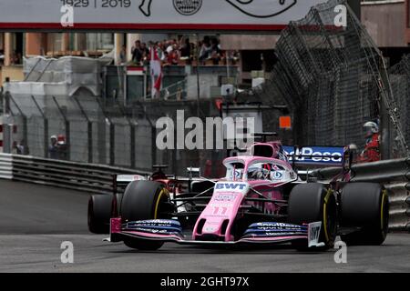 Sergio Perez (MEX) Racing Point F1 Team RP19. 26.05.2019. Formel-1-Weltmeisterschaft, Rd 6, Großer Preis Von Monaco, Monte Carlo, Monaco, Wettkampftag. Bildnachweis sollte lauten: XPB/Press Association Images. Stockfoto