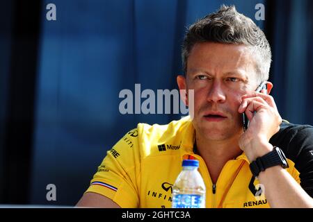 Marcin Budkowski (POL), Executive Director des Renault F1-Teams. 12.07.2019. Formel-1-Weltmeisterschaft, Rd 10, Großer Preis Von Großbritannien, Silverstone, England, Übungstag. Bildnachweis sollte lauten: XPB/Press Association Images. Stockfoto