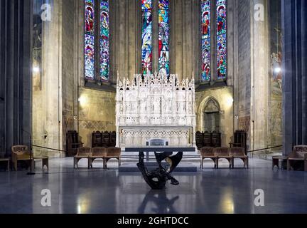 Arezzo Toskana Italien. Die Kathedrale (Cattedrale dei Santi Pietro e Donato) Stockfoto