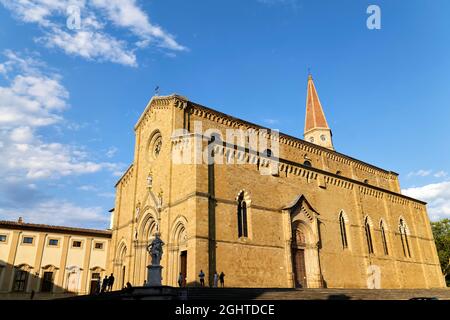 Arezzo Toskana Italien. Die Kathedrale (Cattedrale dei Santi Pietro e Donato) Stockfoto