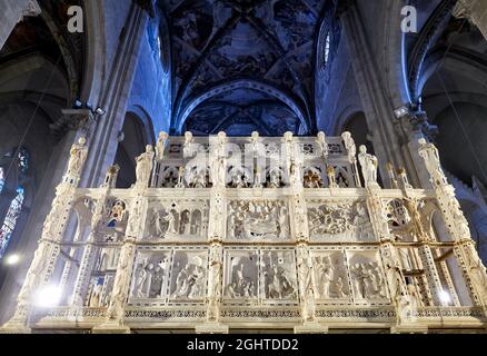 Arezzo Toskana Italien. Die Kathedrale (Cattedrale dei Santi Pietro e Donato) Stockfoto