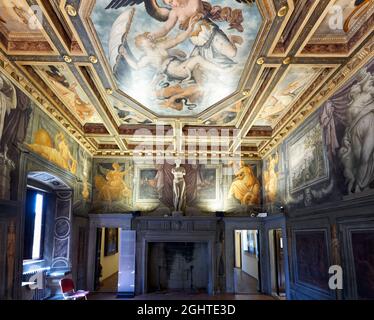 Arezzo Toskana Italien. Vasari Home Museum Stockfoto