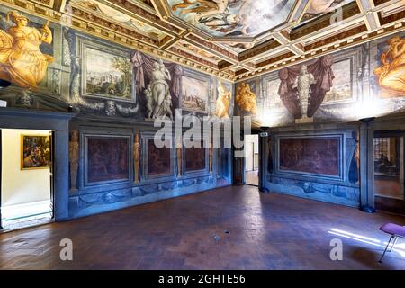 Arezzo Toskana Italien. Vasari Home Museum Stockfoto