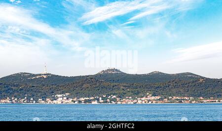 Panorama der Stadt Zadar, Dalmatien, Kroatien. Stockfoto