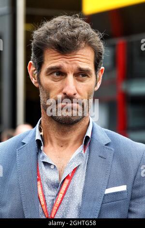 Mark Webber (AUS) Channel 4 Presenter. 01.09.2019. Formel-1-Weltmeisterschaft, Rd 13, Großer Preis Von Belgien, Spa Francorchamps, Belgien, Wettkampftag. Bildnachweis sollte lauten: XPB/Press Association Images. Stockfoto