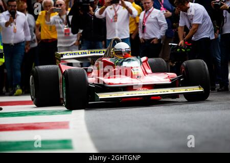 Jody Scheckter (RSA) im Ferrari 312T4 von 1979. 06.09.2019. Formel 1 Weltmeisterschaft, Rd 14, Großer Preis Von Italien, Monza, Italien, Übungstag. Bildnachweis sollte lauten: XPB/Press Association Images. Stockfoto