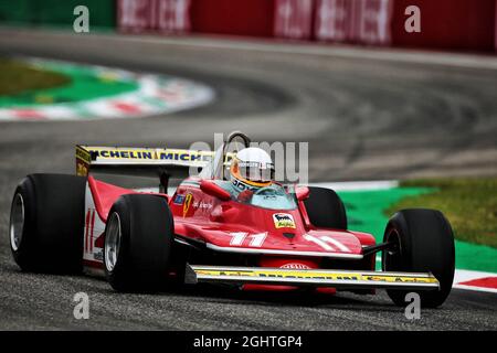 Jody Scheckter (RSA) im Ferrari 312T4 von 1979. 06.09.2019. Formel 1 Weltmeisterschaft, Rd 14, Großer Preis Von Italien, Monza, Italien, Übungstag. Bildnachweis sollte lauten: XPB/Press Association Images. Stockfoto