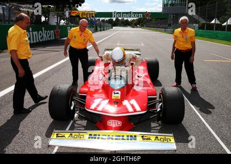 Jody Scheckter (RSA) in seinem Ferrari 312T4 aus dem Jahr 1979. 08.09.2019. Formel 1 Weltmeisterschaft, Rd 14, Großer Preis Von Italien, Monza, Italien, Wettkampftag. Bildnachweis sollte lauten: XPB/Press Association Images. Stockfoto