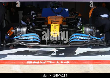 McLaren MCL35 Frontflügel. 19.02.2020. Formel-1-Test, Erster Tag, Barcelona, Spanien. Mittwoch. Bildnachweis sollte lauten: XPB/Press Association Images. Stockfoto